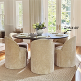 Doris Rolling Upholstered Dining Chair With Castors (Set of 4)