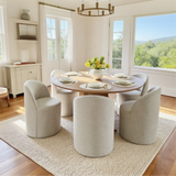 Orchid 60" Oak Round Pedestal Dining Table