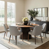 London Upholstered Solid Wood Full Back Dining Chair (Set of 4)