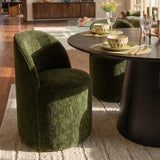 Orchid & Doris 52" Round Black Dining Table Set for 4 (5-Piece)