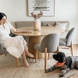 Orchid & Havana 60" Round Natural Dining Table Set for 6 (7-Piece)