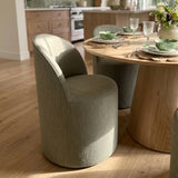 Orchid & Doris 60" Round Natural Dining Table Set for 6 (7-Piece)