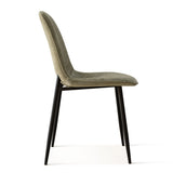 Oslo Modern Chenille Dining Chair with Metal Legs (Set of 4)