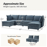 Harmetrix Oversized Soft Sectional Couch with Storage