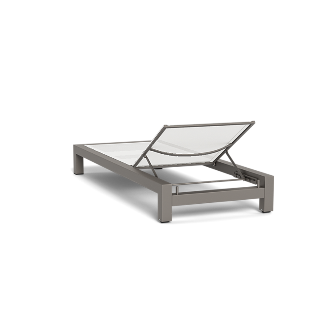 Shop Harbour Pacific Aluminum Sun Lounge (Aluminum Taupe / Batyline White)