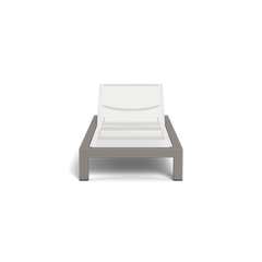 Shop Harbour Pacific Aluminum Sun Lounge (Aluminum Taupe / Batyline White)