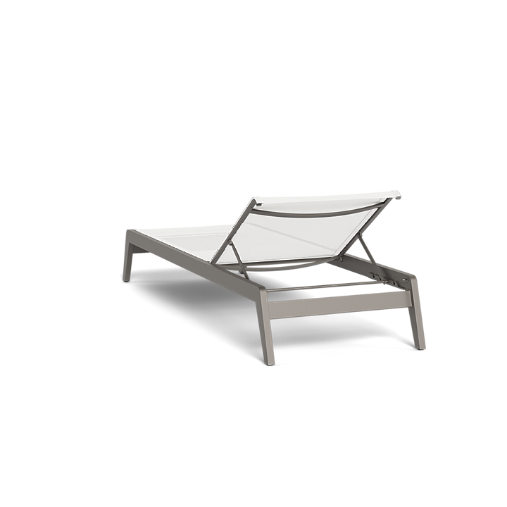 Shop Harbour Pacific Aluminum Angled Sun Lounge (Aluminum Taupe / Batyline White)