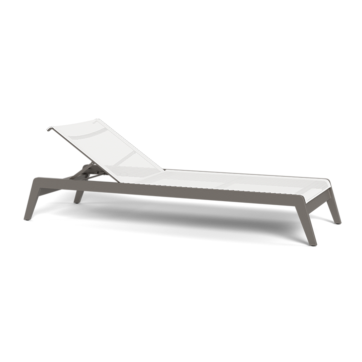 Shop Harbour Pacific Aluminum Angled Sun Lounge (Aluminum Taupe / Batyline White)