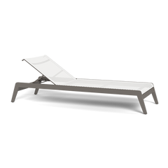 Shop Harbour Pacific Aluminum Angled Sun Lounge (Aluminum Taupe / Batyline White)