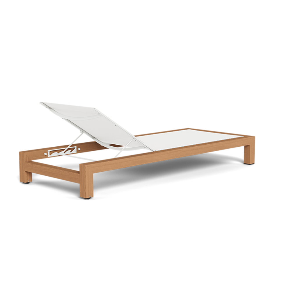 Shop Harbour Pacific Sun Lounge (Teak Natural / Batyline White)