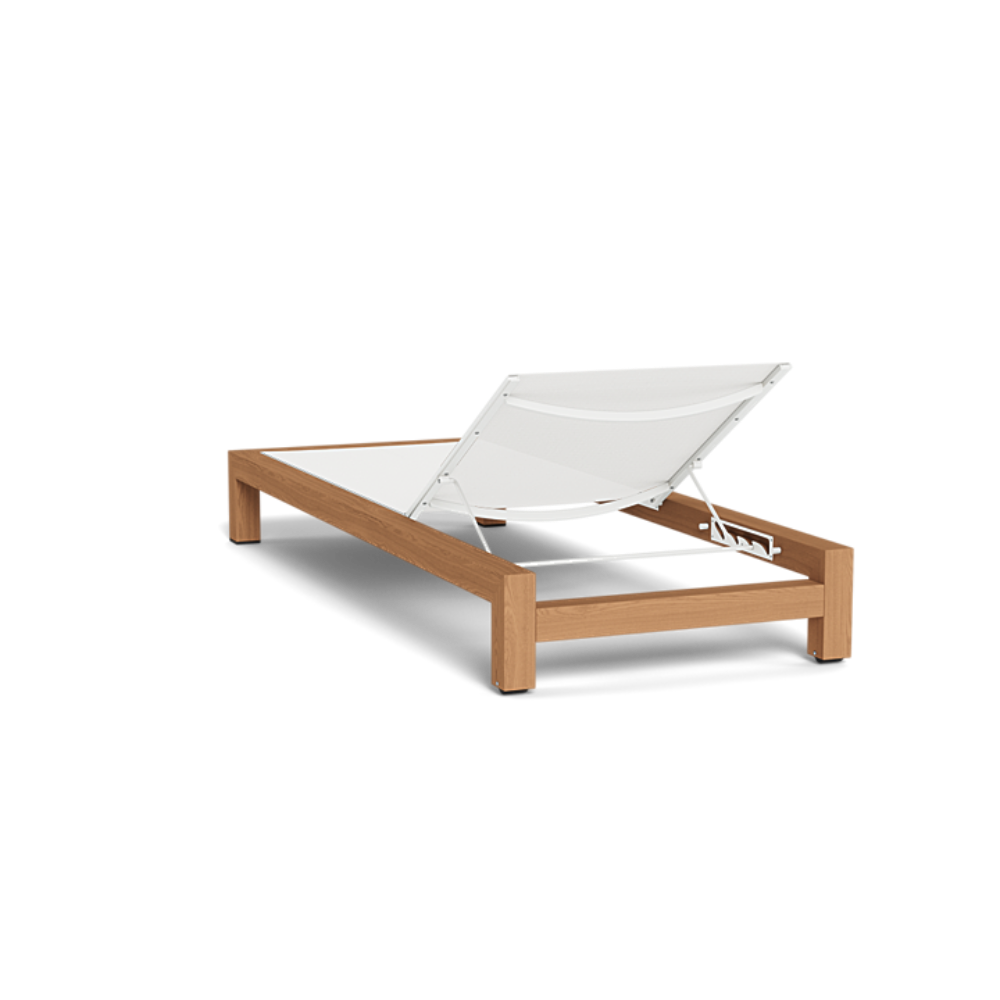 Shop Harbour Pacific Sun Lounge (Teak Natural / Batyline White)