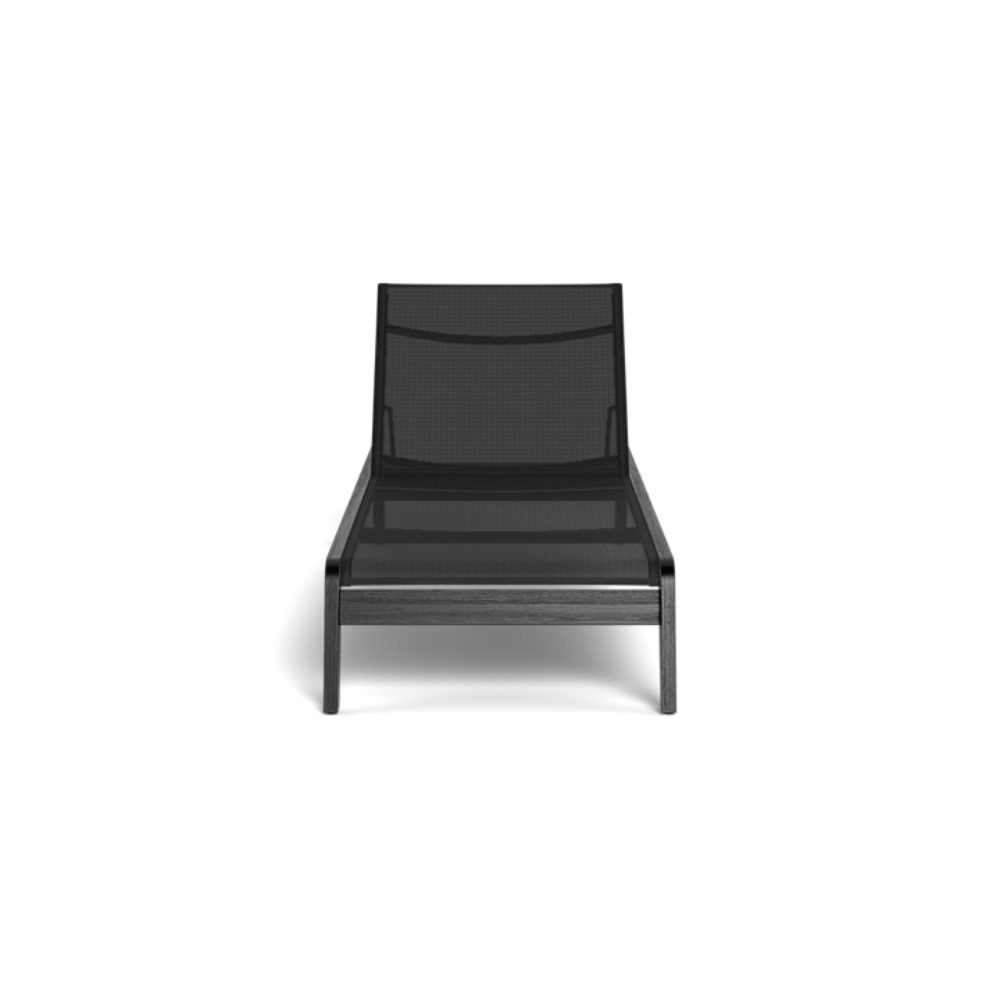 Shop Harbour Pacific Angled Sun Lounge (Teak Charcoal / Batyline Black)