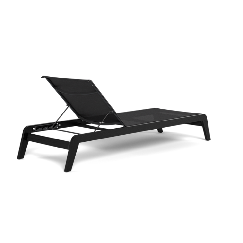 Shop Harbour Pacific Angled Sun Lounge (Teak Charcoal / Batyline Black)