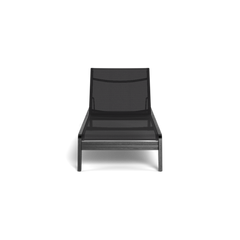 Shop Harbour Pacific Angled Sun Lounge (Teak Charcoal / Batyline Black)