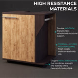 Phillips Under Sink Cabinet with Double Doors, Wide Freestanding Storage Unit with Open Back for Plumbing Access, Concealed Storage for Bathroom or Laundry Room Essentials, Modern Design