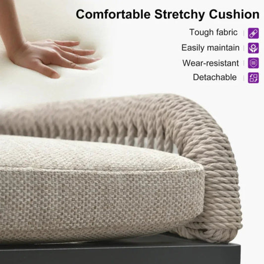 PURPLE LEAF Replacement Square Cushion / Cover for Stool