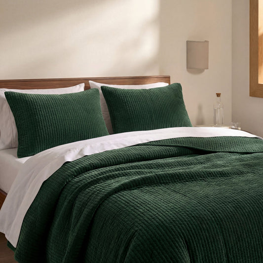 Stonewashed Cotton Velvet Quilt