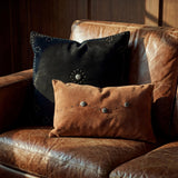 Western Suede Antique Silver Concho & Studded Pillow