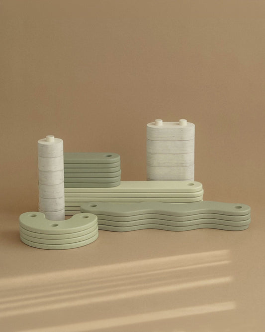 POLKU separate | long curly | sage