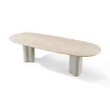 Porto Aluminum Pill Dining Table 108"