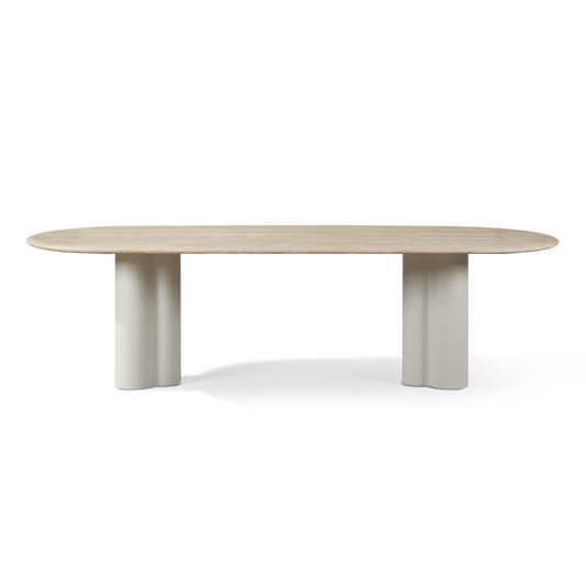 Porto Aluminum Pill Dining Table 108"