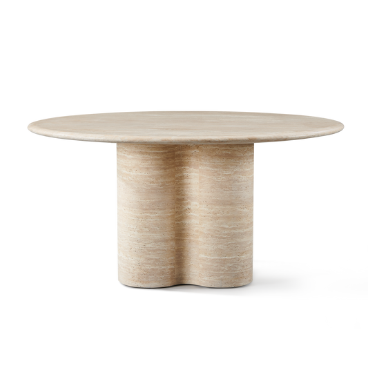 Porto Travertine Round Dining Table 60"