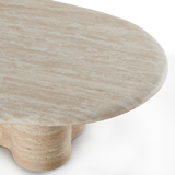 Porto Travertine Pill Coffee Table