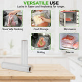 Vacuum Sealer Bags - Universal Air Vac Sealing Bags (2 Rolls, 20’ Ft. Total Length)