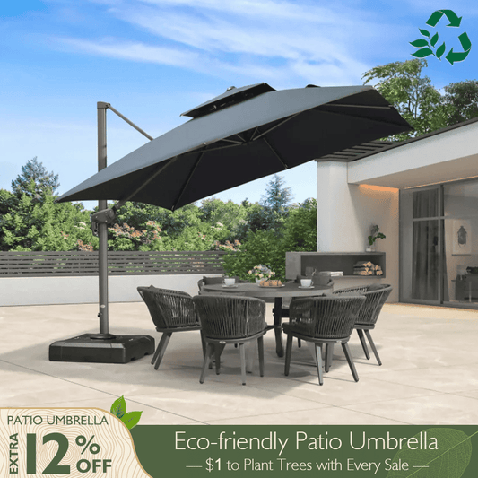 PURPLE LEAF Eco-friendly Fade Resistant Patio Umbrella High Quality Cantilever Umbrella