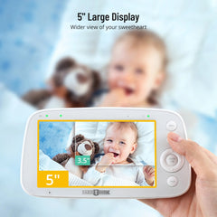 Paris Rhône 720P HD Baby Monitor IH003, Wide-Angle Monitoring,5 Inch Display