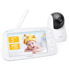 Paris Rhône 720P HD Baby Monitor IH003, Wide-Angle Monitoring,5 Inch Display