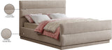 Paxton Chenille Fabric Queen Bed - Luxurious Cozy Design with Tufted Headboard for Elegant Bedrooms
