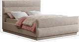 Paxton Chenille Fabric Queen Bed - Luxurious Cozy Design with Tufted Headboard for Elegant Bedrooms