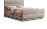 Paxton Chenille Fabric Queen Bed - Luxurious Cozy Design with Tufted Headboard for Elegant Bedrooms