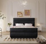 Paxton Chenille Fabric Queen Bed - Luxurious Cozy Design with Tufted Headboard for Elegant Bedrooms