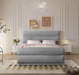 Paxton Chenille Fabric Queen Bed - Luxurious Cozy Design with Tufted Headboard for Elegant Bedrooms