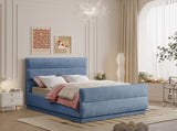 Paxton Chenille Fabric Queen Bed - Luxurious Cozy Design with Tufted Headboard for Elegant Bedrooms