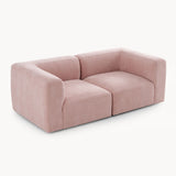 Philo Blush Pink Low Profile Modular Sofa (Loveseat)