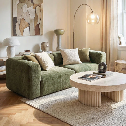 Philo Chenille Low Profile Modular Sofa (Loveseat)