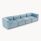 Philo Performance Velvet Low Profile Modular Sofa (4-Seater)