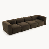 Philo Performance Velvet Low Profile Modular Sofa (4-Seater)