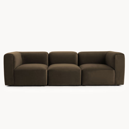 Philo Performance Velvet Low Profile Modular Sofa (3-Seater)