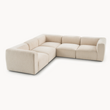 Philo Chenille Low Profile Reversible Modular L Sectional Sofa (5-Seater)