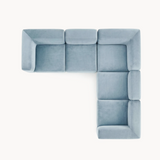 Philo Performance Velvet Low Profile Reversible Modular L Sectional Sofa (5-Seater)
