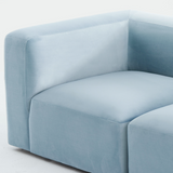 Philo Performance Velvet Low Profile Modular Sectional Sofa (3-Seater+Ottoman)