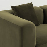 Philo Performance Velvet Low Profile Modular Sectional Sofa (3-Seater+Ottoman)