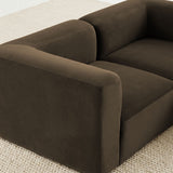 Philo Performance Velvet Low Profile Modular Sectional Sofa (4-Seater+Ottoman)