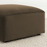 Philo Performance Velvet Low Profile Modular Sectional Sofa (3-Seater+Ottoman)