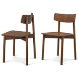 Pierre Solid Wood Dining Chair in Walnut Finish (Set Of 2)