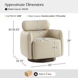 Othon Swivel Chair-IVORY